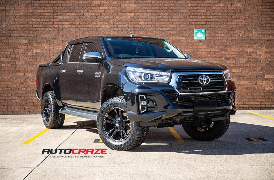 TOYOTA HILUX N80 4WD BROOKLYN BLACK MACHINED WITH DARK TINT